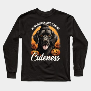 Howloween Dog Cuteness Scary Witchy Meme-y Long Sleeve T-Shirt